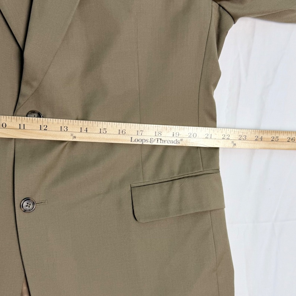 Jos A Bank Mens Blazer Sport Coat 44R Brown Wool Executive Professional - Picture 10 of 12